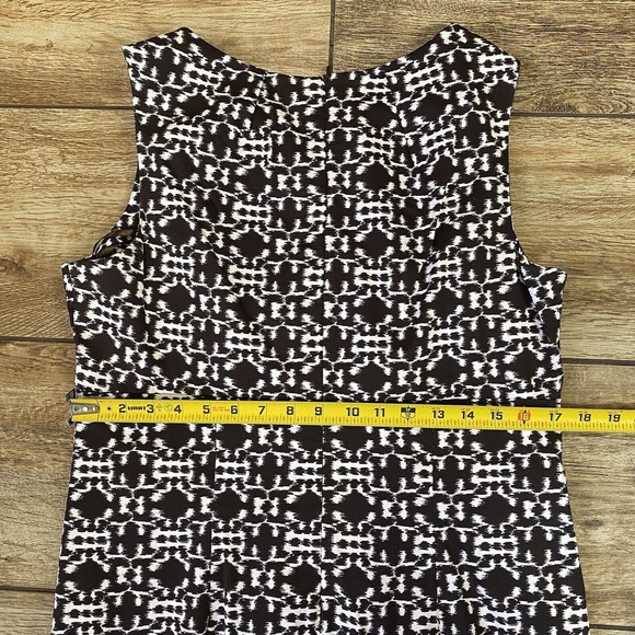 Danny & Nicole Sleeveless Brown White Pattern - Picture 7 of 15